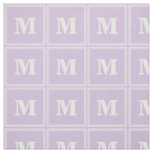 Monogramm lila Streifen Stoff