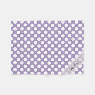 Monogramm-lila weißes Trendy Fleecedecke