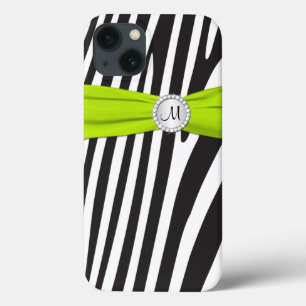Monogramm Limones Schwarz-weißes Zebra Streifen iP title_seo2