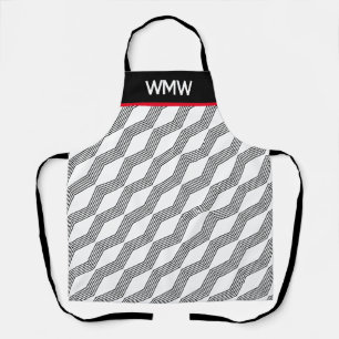 Monogramm-Linearmuster-Druck über Schürze