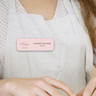 Monogramm-Logo Bäckerei Pink Namensschild