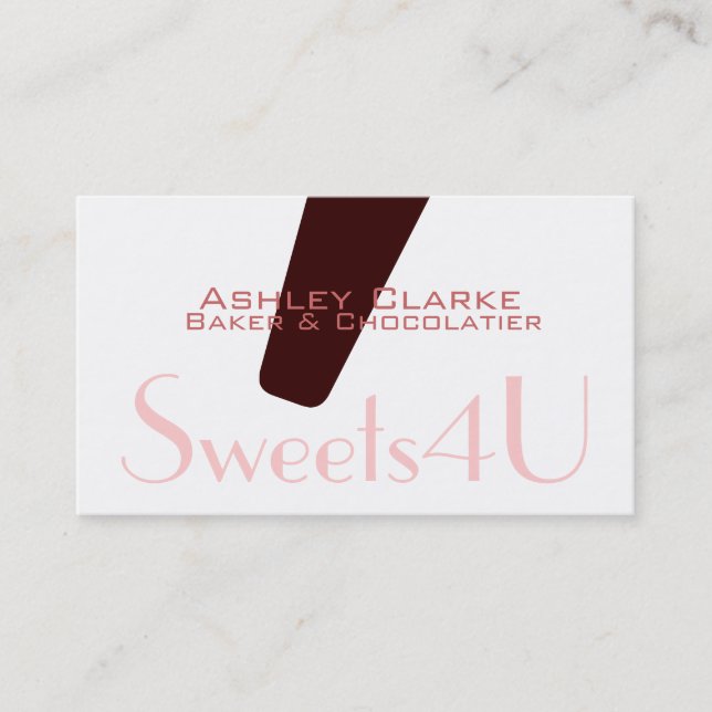 Monogramm-Logo-Bäckerei-Visitenkarte Visitenkarte (Vorderseite)