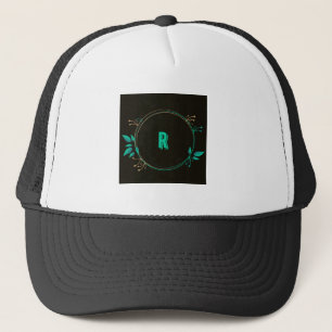 Monogramm-Logo R Buchstabe Initial Cap Trucker Hut Truckerkappe