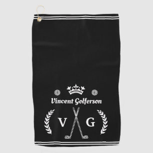 Monogramm-LorbeerWreath schlägt Golfhandtuch