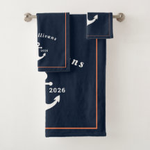 Monogramm Luxus Navy Miami Yacht Anker Koralle