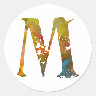 Monogramm - M - Aufkleber