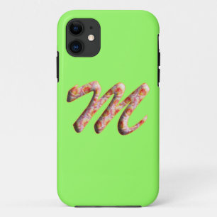 Monogramm M im Rosenmuster Iphone 5 Hülle