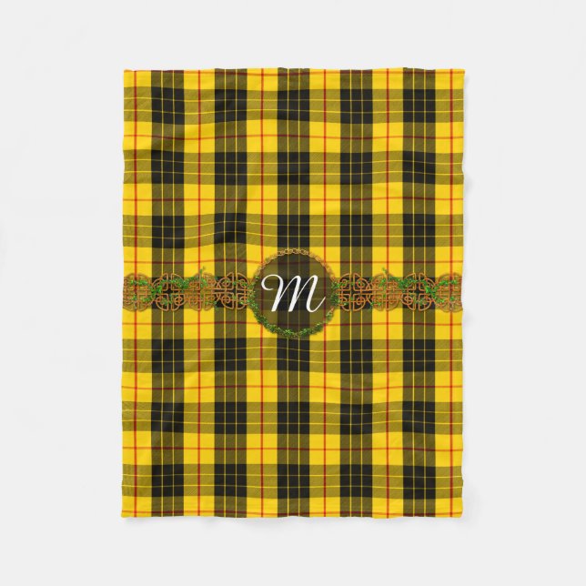 Monogramm MacLeod Tartan Fleecedecke (Vorderseite)