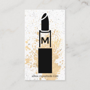 Monogramm/Makeup-Lipstick Visitenkarte