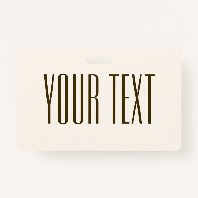 Monogramm, Marke oder Firmenname | Off-white Brown Ausweis (Vorderseite)