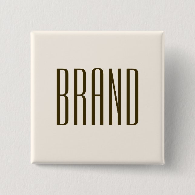 Monogramm, Marke oder Firmenname | Off-white Brown Button (Vorderseite)