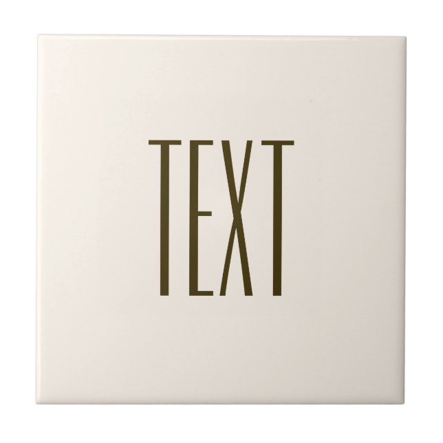 Monogramm, Marke oder Firmenname | Off-white Brown Fliese (Vorderseite)