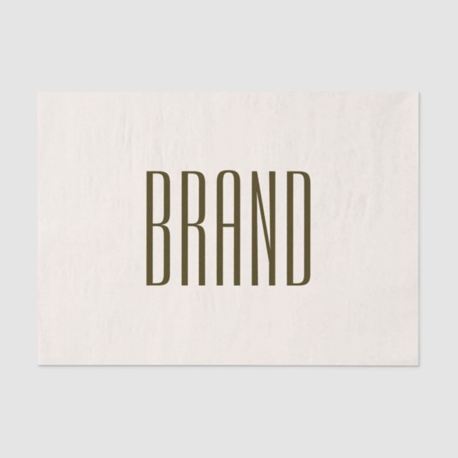 Monogramm, Marke oder Firmenname | Off-white Brown Seidenpapier (Vorderseite)