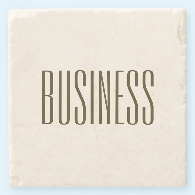 Monogramm, Marke oder Firmenname | Off-white Brown Steinuntersetzer (Von Creator hochgeladen)