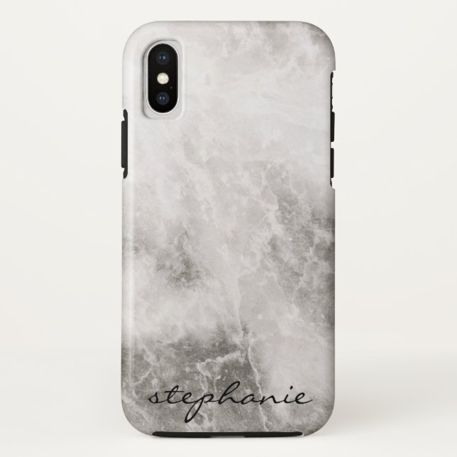 Monogramm-Marmor-Hintergrund Case-Mate iPhone Hülle (Rückseite)