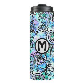 Monogramm-Match- und Physikgleichungen-Nerd Thermosbecher