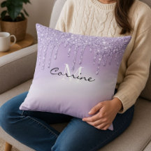 Monogramm Metallic Violet Lila Drift Glitzer