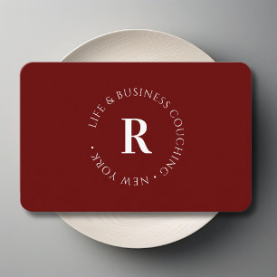 Monogramm, mindestens rot visitenkarte