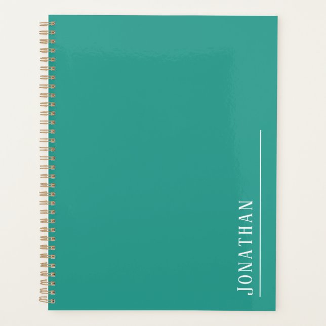 Monogramm-Minimalaqua Planer (Vorderseite)