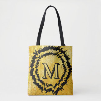 Monogramm minimalist einfaches chic falsches Gold Tasche