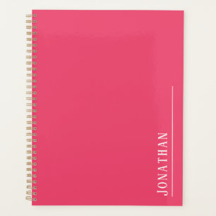 Monogramm minimalist rosa planer