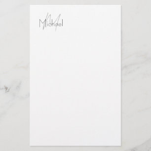 Monogramm minimalist schlicht modern Name Briefpapier