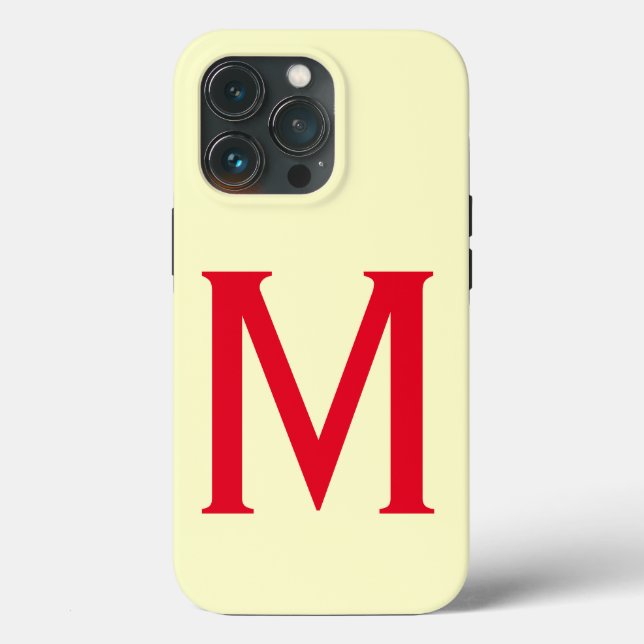 Monogramm Minimalistisch Name Anfänglich modern hi Case-Mate iPhone Hülle (Rückseite)