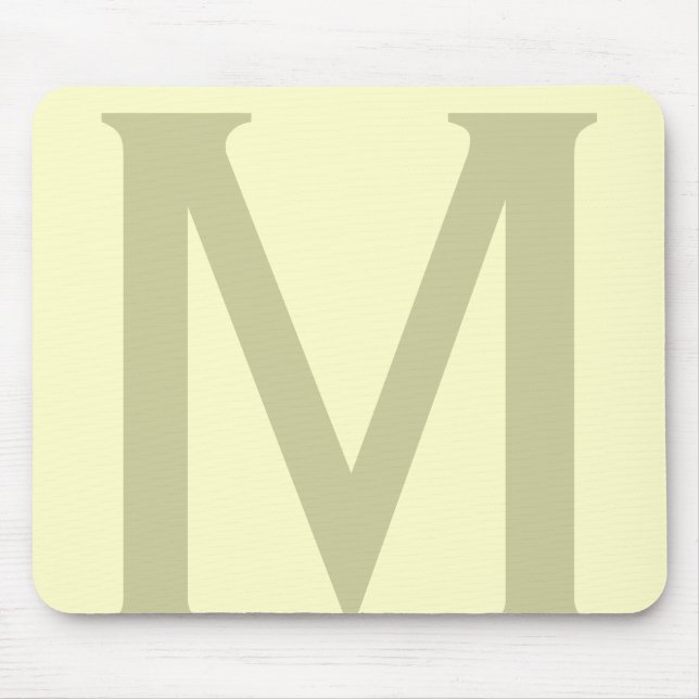 Monogramm Minimalistisch Name Anfänglich modern hi Mousepad (Vorne)