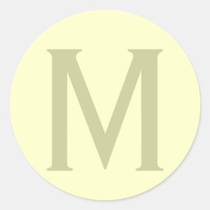 Monogramm Minimalistisch Name Anfänglich modern hi Runder Aufkleber