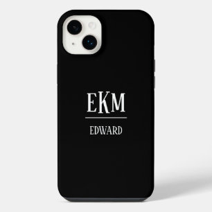 Monogramm Minimalistisch Schwarz/Weiß iPhone 14 Plus Hülle