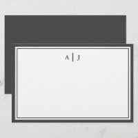 Monogramm Minimalistisch Schwarzweiß-Weiß