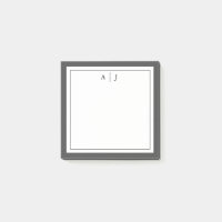 Monogramm Minimalistisch Schwarzweiß-Weiß