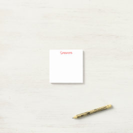 Monogramm minimalistischer benutzerdefinierter Nam Post-it Klebezettel
