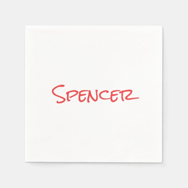 Monogramm minimalistischer benutzerdefinierter Nam Serviette (Vorderseite)