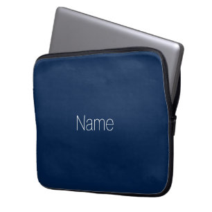 Monogramm Minimalistischer weißer individuelle Nam Laptopschutzhülle