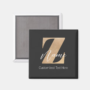 Monogramm mit Anfangsbuchstabe Z und individuellem Magnet