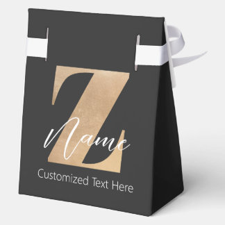 Monogramm mit Anfangsbuchstabe Z und personalisier Geschenkschachtel