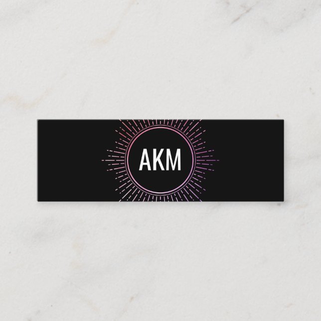 Monogramm mit Beleuchtungselementen Mini Visitenkarte (Vorderseite)