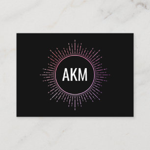 Monogramm mit Beleuchtungselementen Visitenkarte