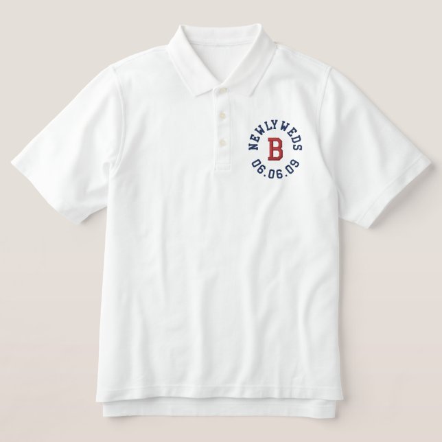 Monogramm mit Datum Polo (Design Vorderseite)