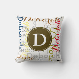 Monogramm mit Designnamen Stildekoration Kissen