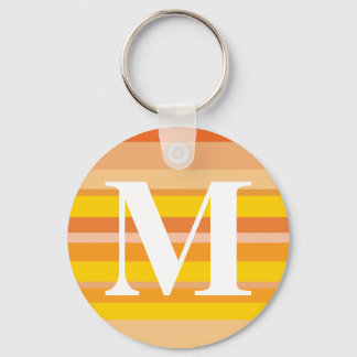 Monogramm mit einem farbigen Streifen - m Schlüsselanhänger