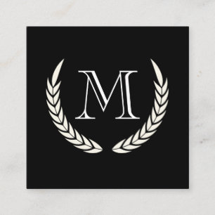 Monogramm mit Elementen Quadratische Visitenkarte