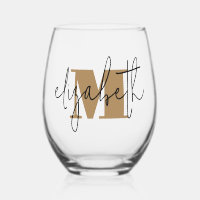 Monogramm mit handgeschriebenem Namen