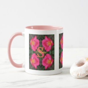 Monogramm mit Ihrem Anfangsbuchstaben Namen Rosenk Tasse