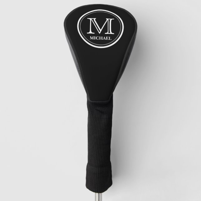 Monogramm mit Name Personalisierter Golf Driver Co Golf Headcover (Vorderseite)