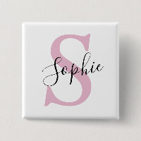 Monogramm mit neuem Personalisierten Namen Pink