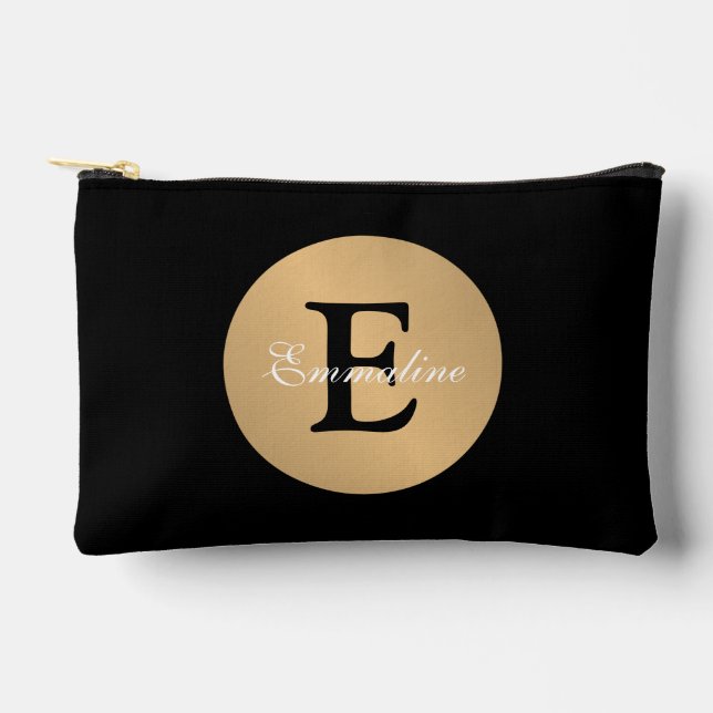 Monogramm mit personalisiertem Namen im Circle But Zubehörtasche (Vorderseite)