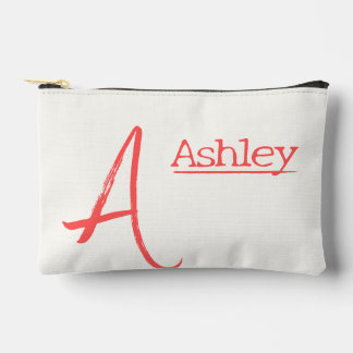 Monogramm mit personalisierter Initiale und Namen Zubehörtasche