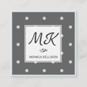 Monogramm mit Punkten Quadratische Visitenkarte